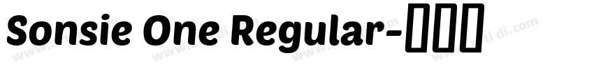 Sonsie One Regular字体转换 Sonsie One Regular字体转换